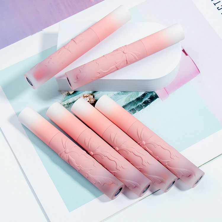 New Cute Long Wear Unique Lipgloss Tubes With Bow-knot Relief