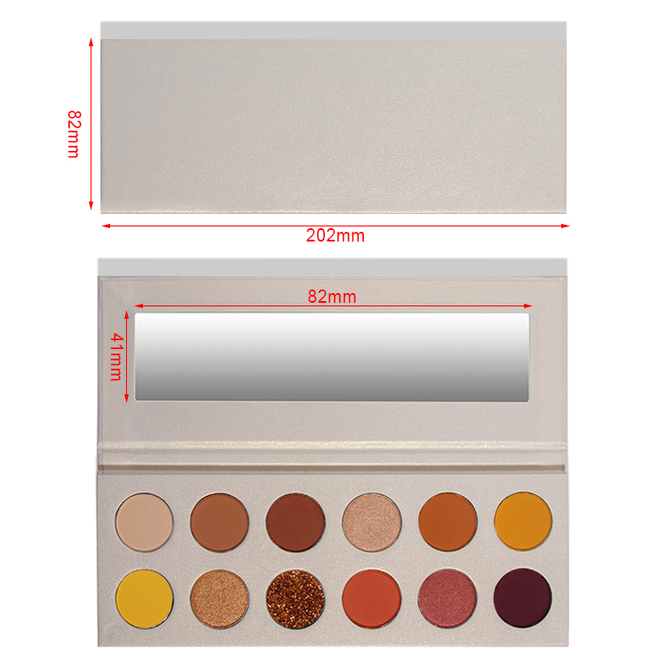 12 Colors Private Label DIY Matte Pigmented Concise Eyeshadow Palette