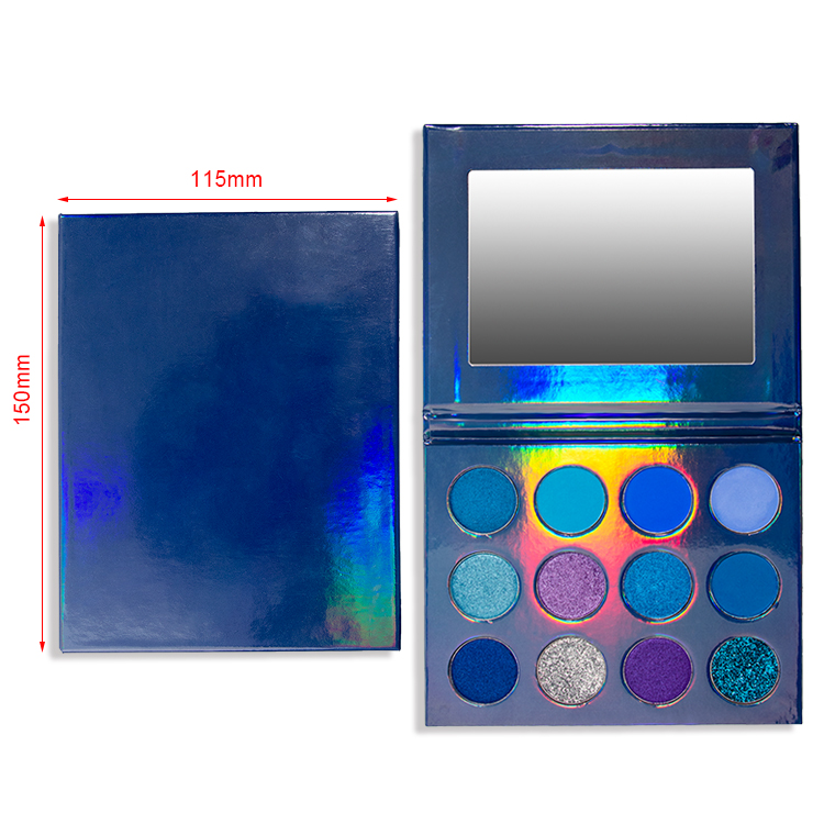 12 Holes Blue Style Holographic Cosmetics Makeup Luxury Eyeshadow Palette