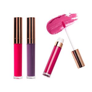 Brillo de labios de lujo desnudo y mate mejor pigmentado con tapa dorada