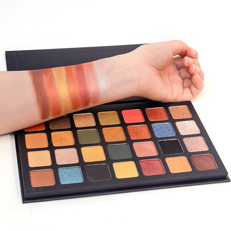 28 Color Pigmented Brown Shimmer Waterproof Eyeshadow Palette