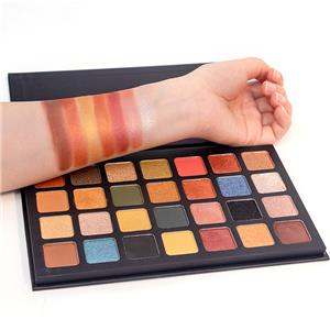 28 Color Pigmented Brown Shimmer Waterproof Eyeshadow Palette