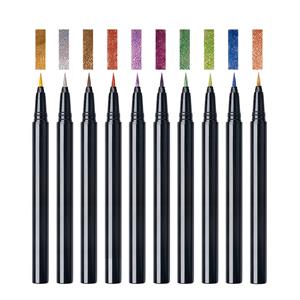 New Arrival Colored Liquid Makeup Glitter Eyeliner Private Label