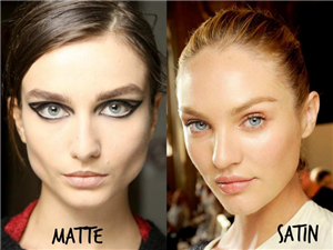 ¿Cuál es la diferencia entre el maquillaje con acabado mate y satinado?