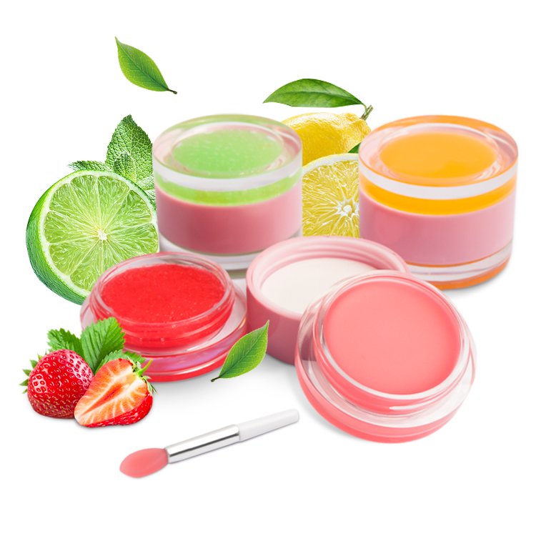 Natural Vegan Flavoring Lip Scrub Exfoliating& Lip Balm Set