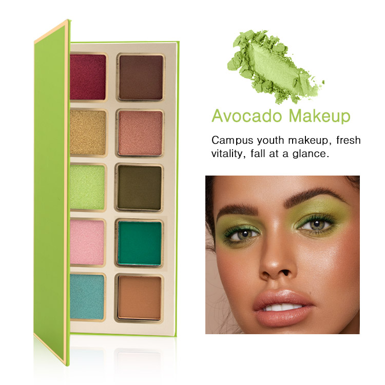 10 Color High Pigmented Shimmer Vegan Green Eyeshadow