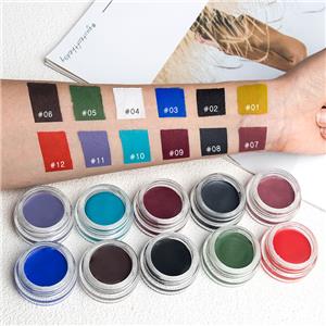 12 kleuren waterdichte gekleurde gel-eyeliner