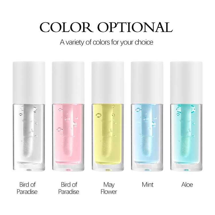 Natural Private Label Clear Flower Lip Glow Oil