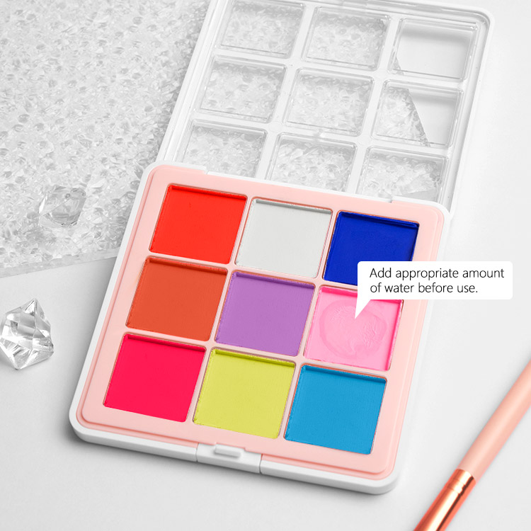 DIY Colorful Private Label UV Neon Water Activated Eyeliner Palette