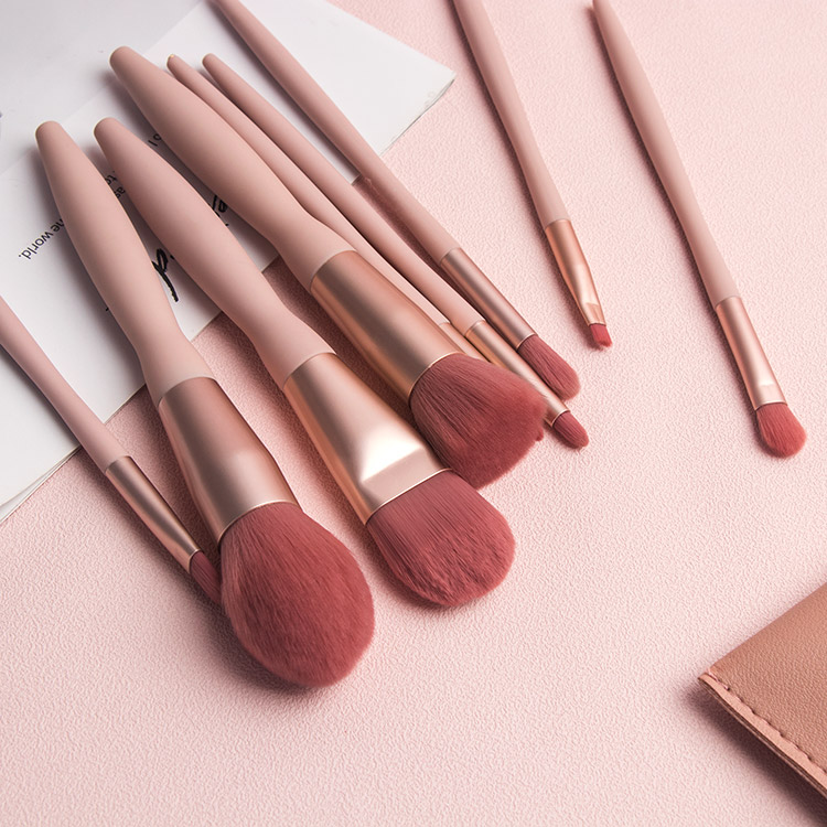 9 PCS Pink Professional Makeup Brush Set