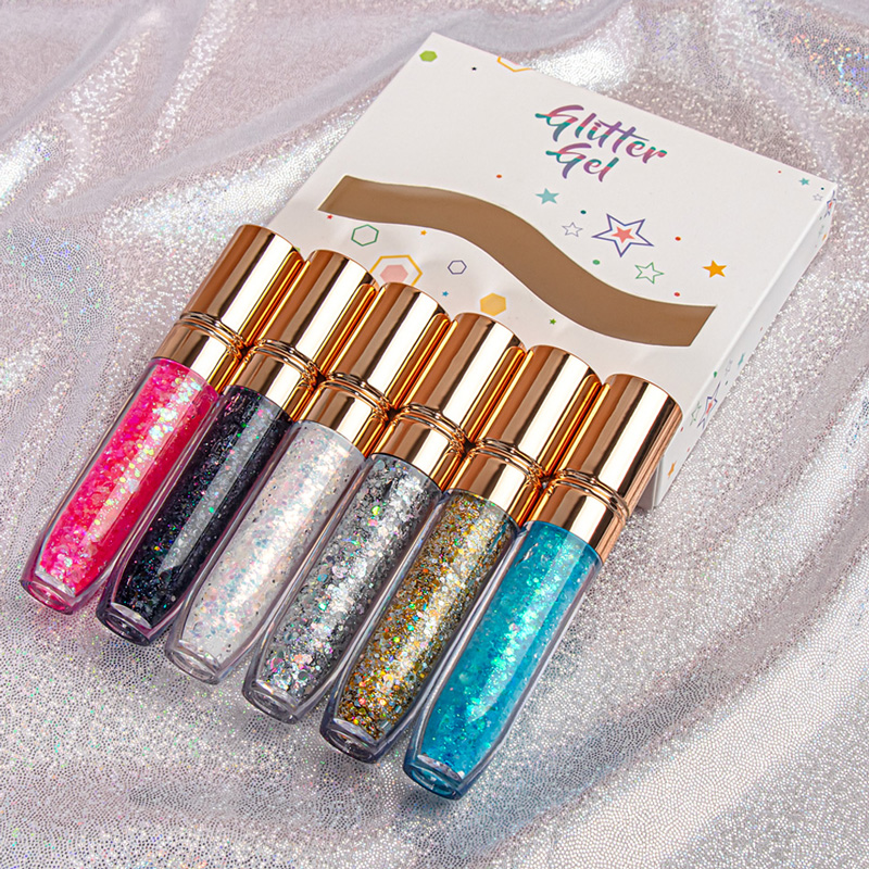 Sparkling Brilliance 6 ks Makeup Robustní Glitter Gel Set