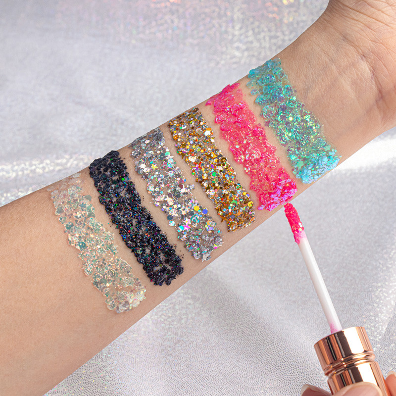 Glitter body gel