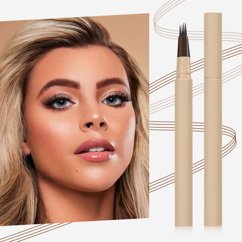 Fork-shaped tip brow pencil