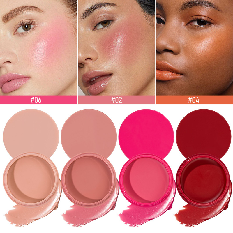 Customize Face Cheek Makeup Creamy Pink Blush