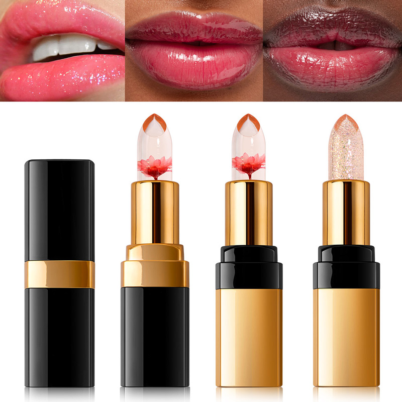 Temperature color changing lipstick