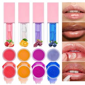 3 in 1 Roze Lippenbalsem Leuke Bubbel Lippen Scrub Kit