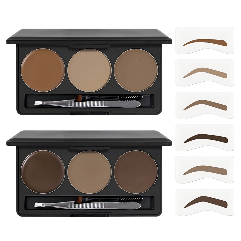 Eyebrow grooming set with mirror