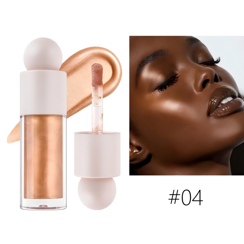 Liquid highlighter in glass bottle