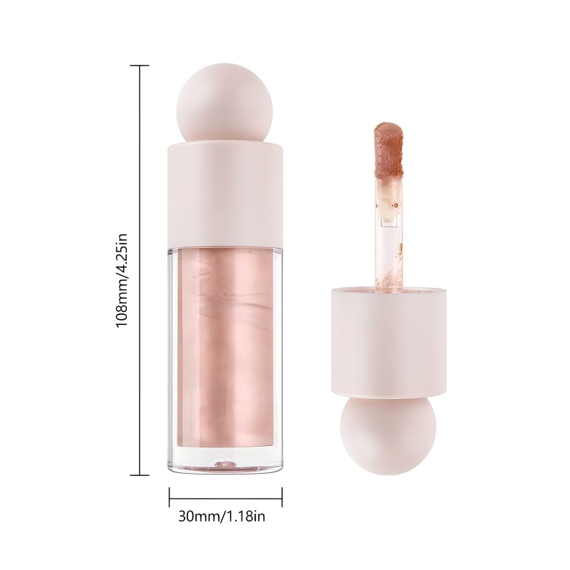 Liquid highlighter in glass bottle