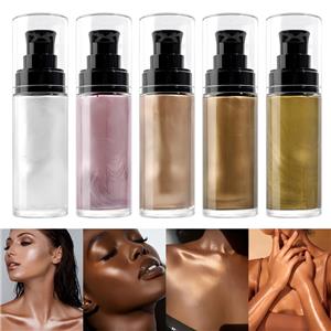 Highlighter Tubuh 5 Warna Berkilau Berkilau dalam Botol