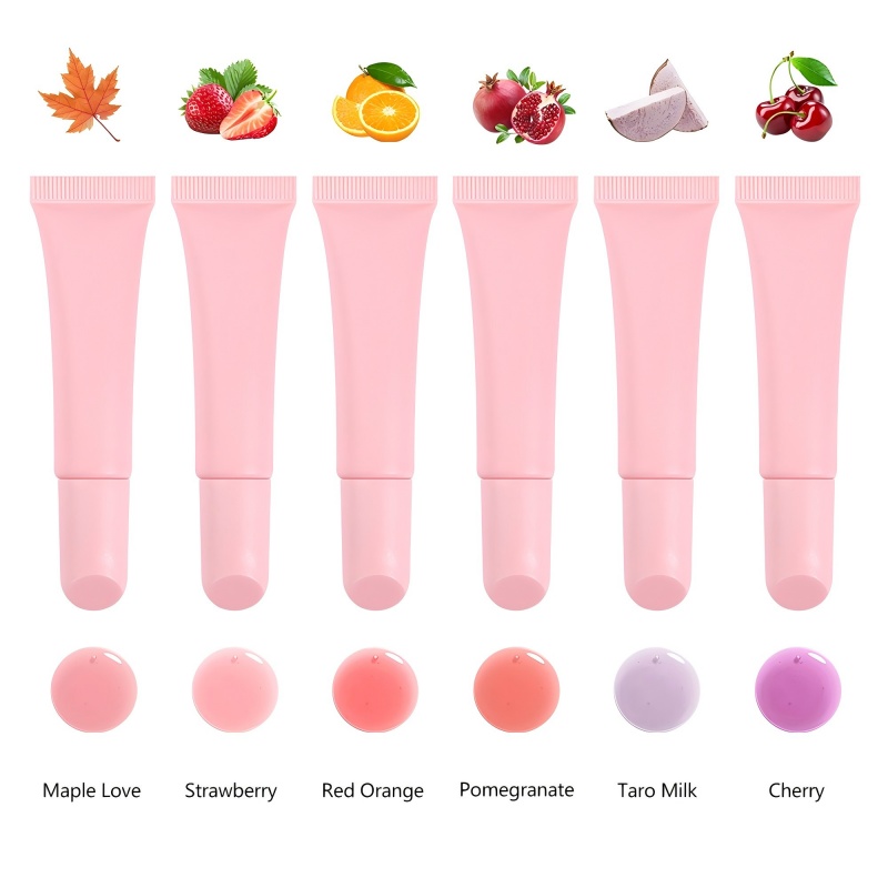 Fruity scented lip gloss oil