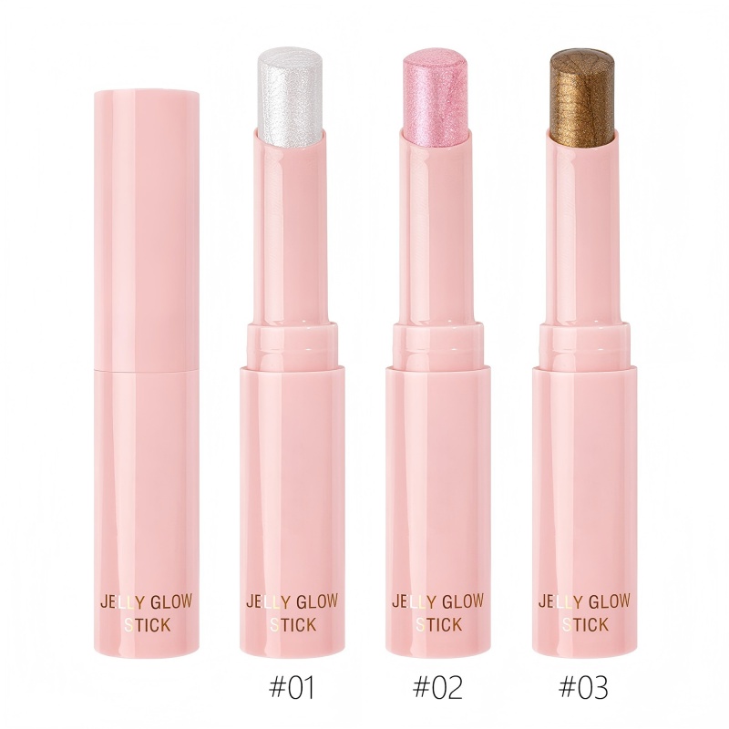 Jelly Glow Highlighter Stick in Slim Pink Tube for Dewy