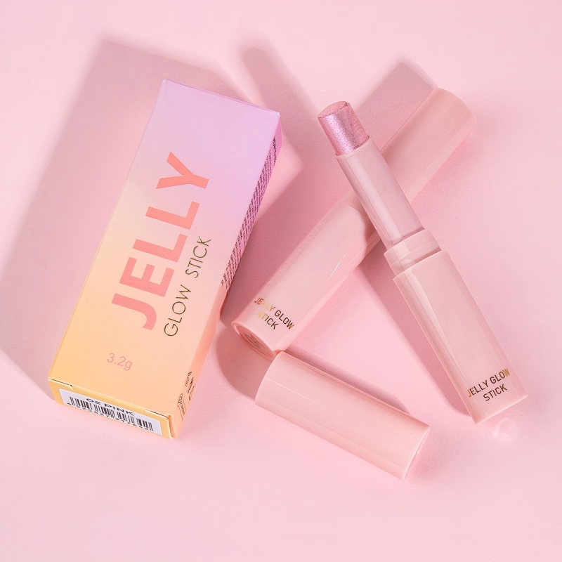 Jelly Glow Highlighter Stick in Slim Pink Tube for Dewy