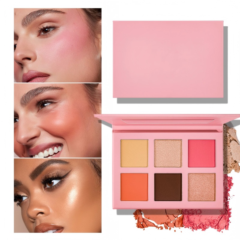 Pink cardboard face palette with mirror