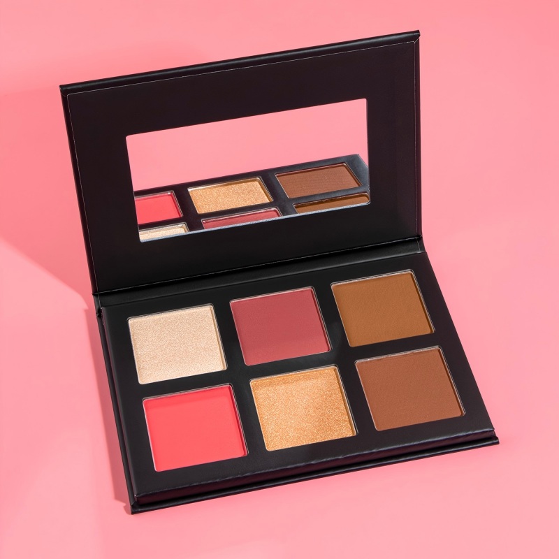 Black cardboard face palette with mirror