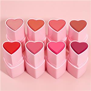 8 Color Heart Shaped Blush Stick Velvet Matte Private Label
