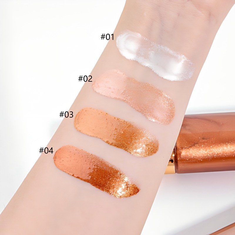 Waterproof body shimmer oil