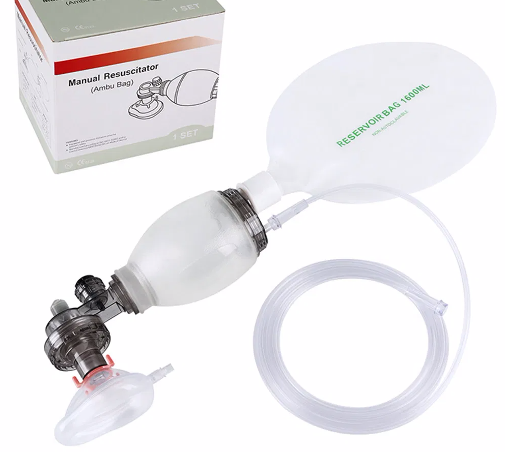 Manufacturer Medical Resuscitator Emergency Valve PVC Manual Resuscitator