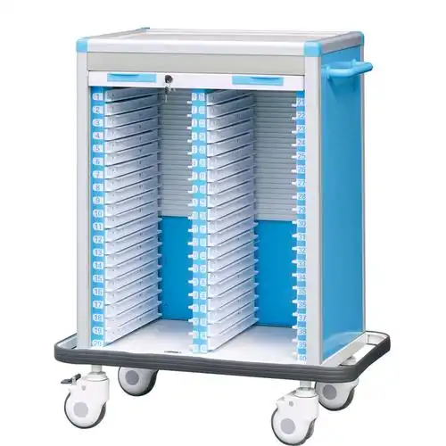 High Qualitymedical ABS file trolley Stainless Steel Detachable Medical Trolley for Hospital