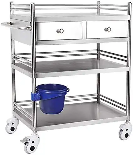 High Qualitymedical ABS file trolley Stainless Steel Detachable Medical Trolley for Hospital