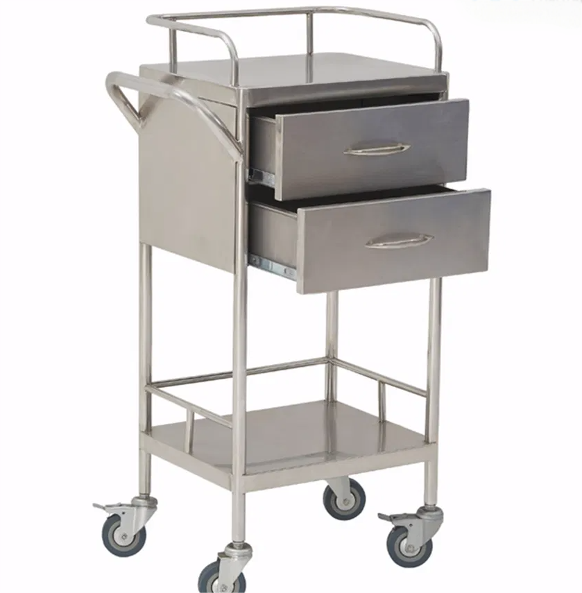 High Qualitymedical ABS file trolley Stainless Steel Detachable Medical Trolley for Hospital