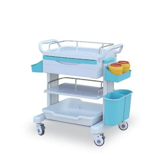 High Qualitymedical ABS file trolley Stainless Steel Detachable Medical Trolley for Hospital