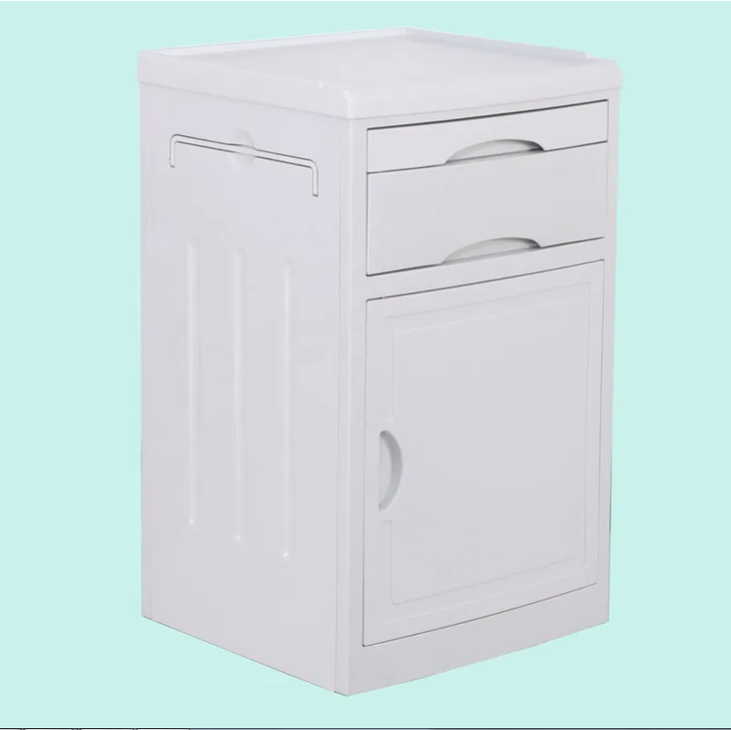 ABS Plastic Case Bedside Cabinet Hospital Movable Cabinet Medical Hospital Furniture