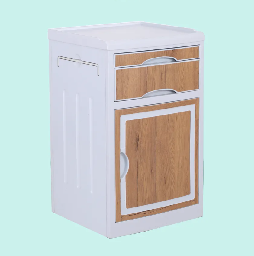 ABS Plastic Case Bedside Cabinet Hospital Movable Cabinet Medical Hospital Furniture