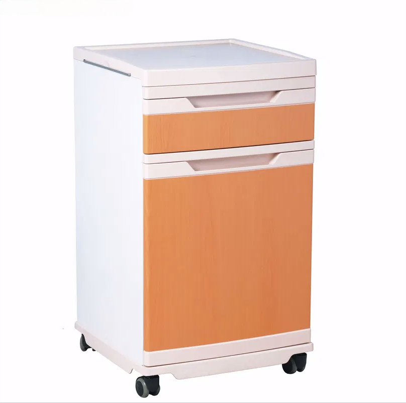 ABS Plastic Case Bedside Cabinet Hospital Movable Cabinet Medical Hospital Furniture