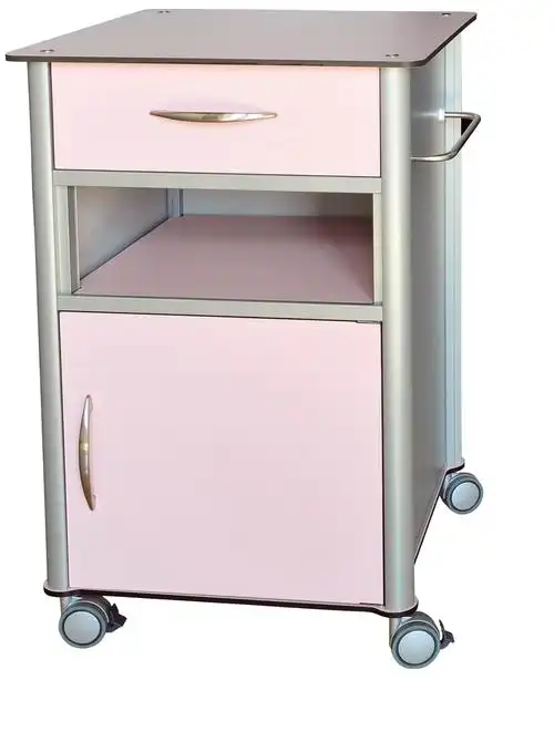 ABS Plastic Case Bedside Cabinet Hospital Movable Cabinet Medical Hospital Furniture