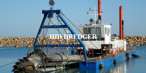 Cutter Suction Dredger In Sea For Port Dredging Factory