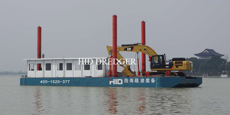 excavator barge