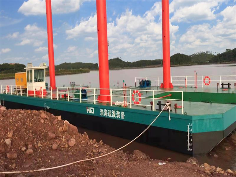 80T High Stability Excavator Barge for Sand Mining in the Rivers Factory