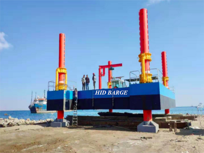 Plataforma autoelevatória HID Barcaça para instalação de cabos de aço