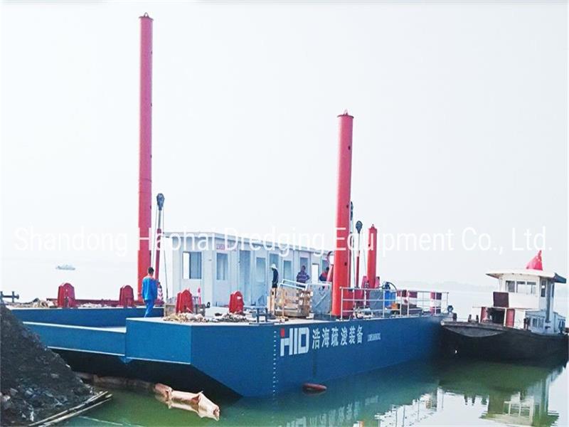 Китай Экскаватор грузоподъемностью 40 и 45 тонн, поддерживающий баржу - работа по добыче песка, производитель