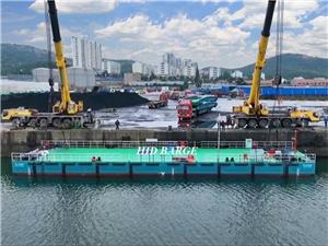 HID Pontoon Tongkang Dek Serbaguna Besar Digunakan di Pelabuhan Qingdao