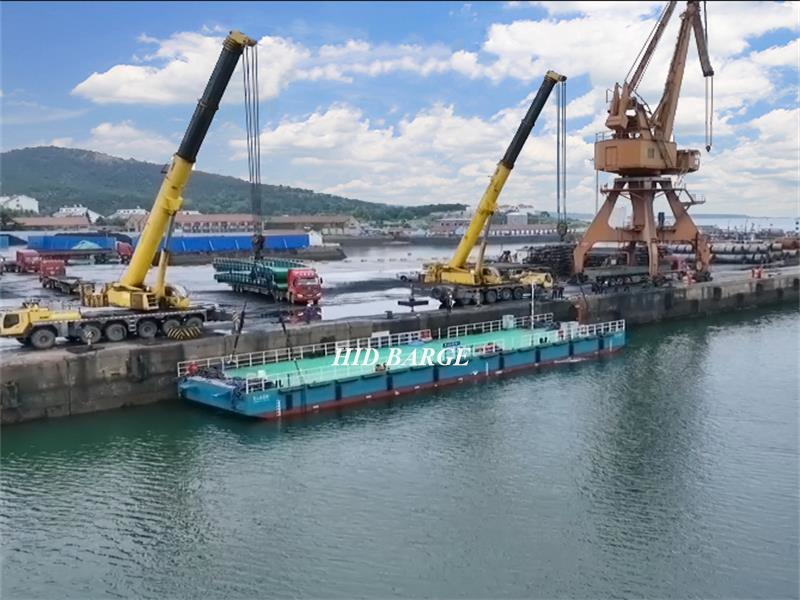 HID Large Multipurpose Deck Barge Pontoon Used in Qingdao Port Factory
