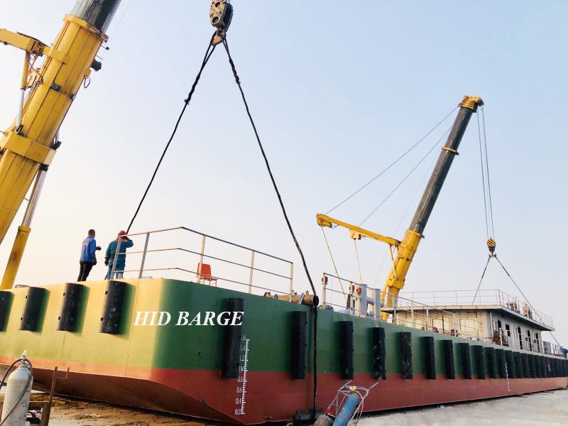 Китай HID успешно поставила 30-метровый большой плавучий понтон для поддержки и транспортировки экскаваторов, производитель