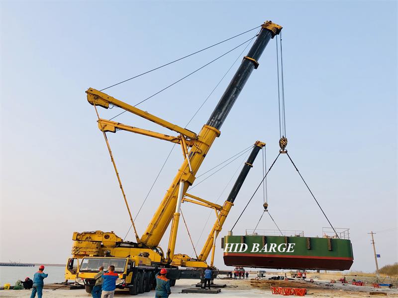 Китай HID успешно поставила 30-метровый большой плавучий понтон для поддержки и транспортировки экскаваторов, производитель