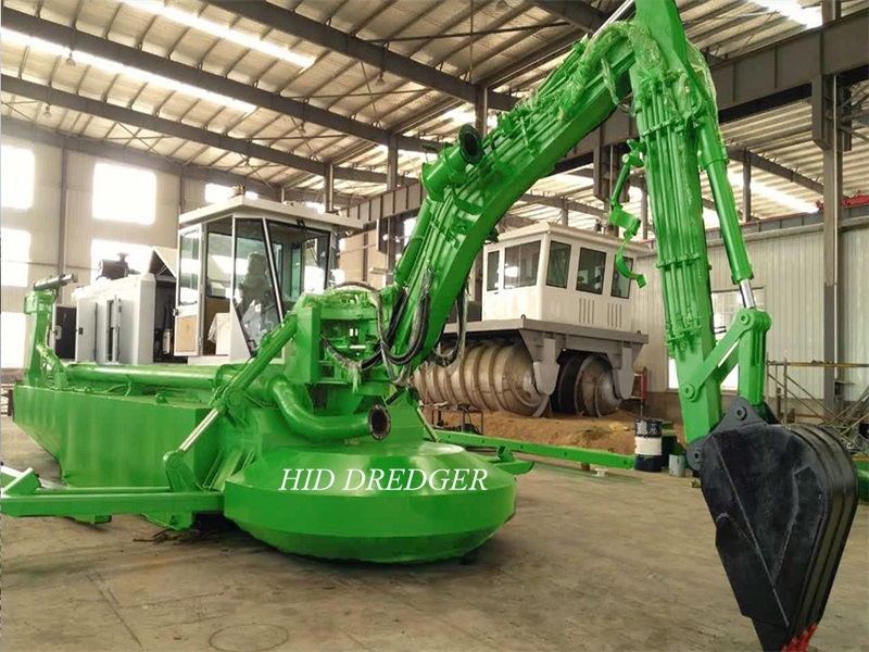 Amphibious Multifunctional Dredger Work Movement Introduce in Shipyard Factory